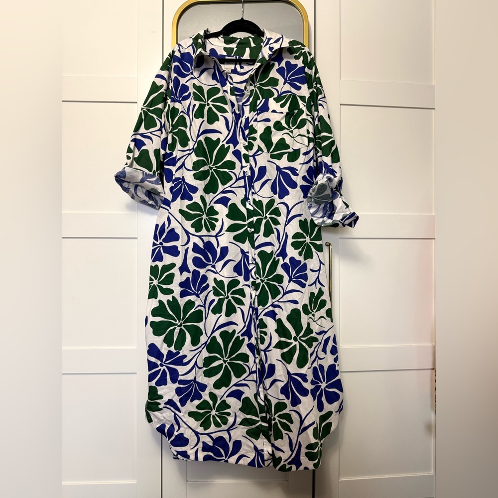 By Anthropologie Long Sleeve Shirt Dress